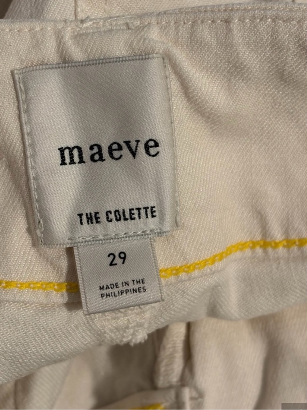 Maeve Colette Cropped Wide Leg Linen Pants Chalk White Size 29 Anthropologie - Picture 7 of 8